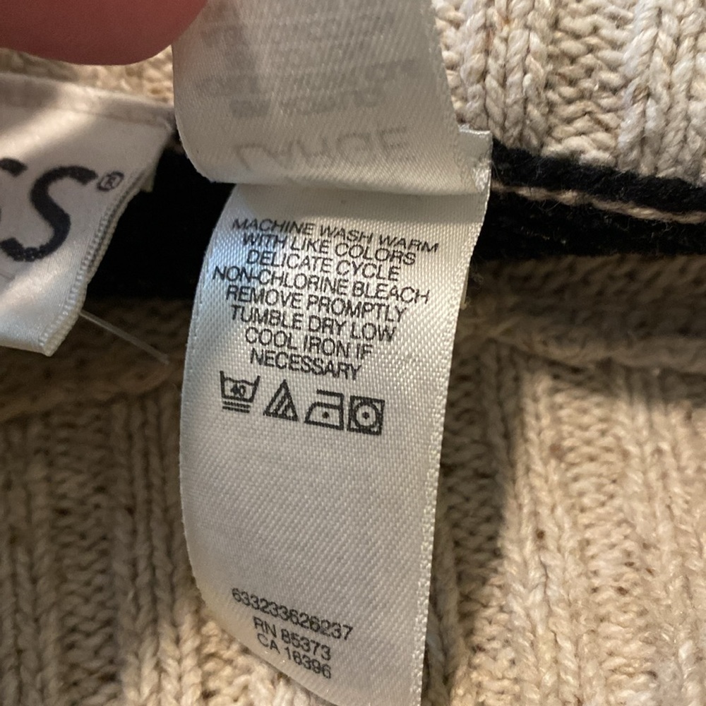 Russ Beige and Black Nordic Knit Sweater - Picture 10 of 11